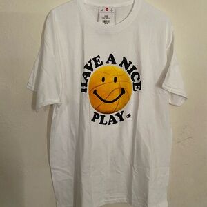Champion White Classic Graphic Tee (Tag Visible)